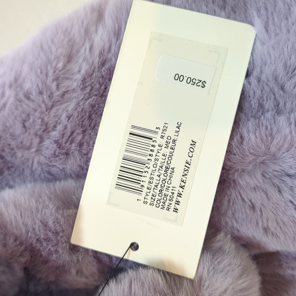 Kensie, Lilac /Lavender,Faux Fur Jacket. Medium - Picture 5 of 13